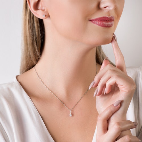 Zawieszka Share Your Love: białe złoto, diament